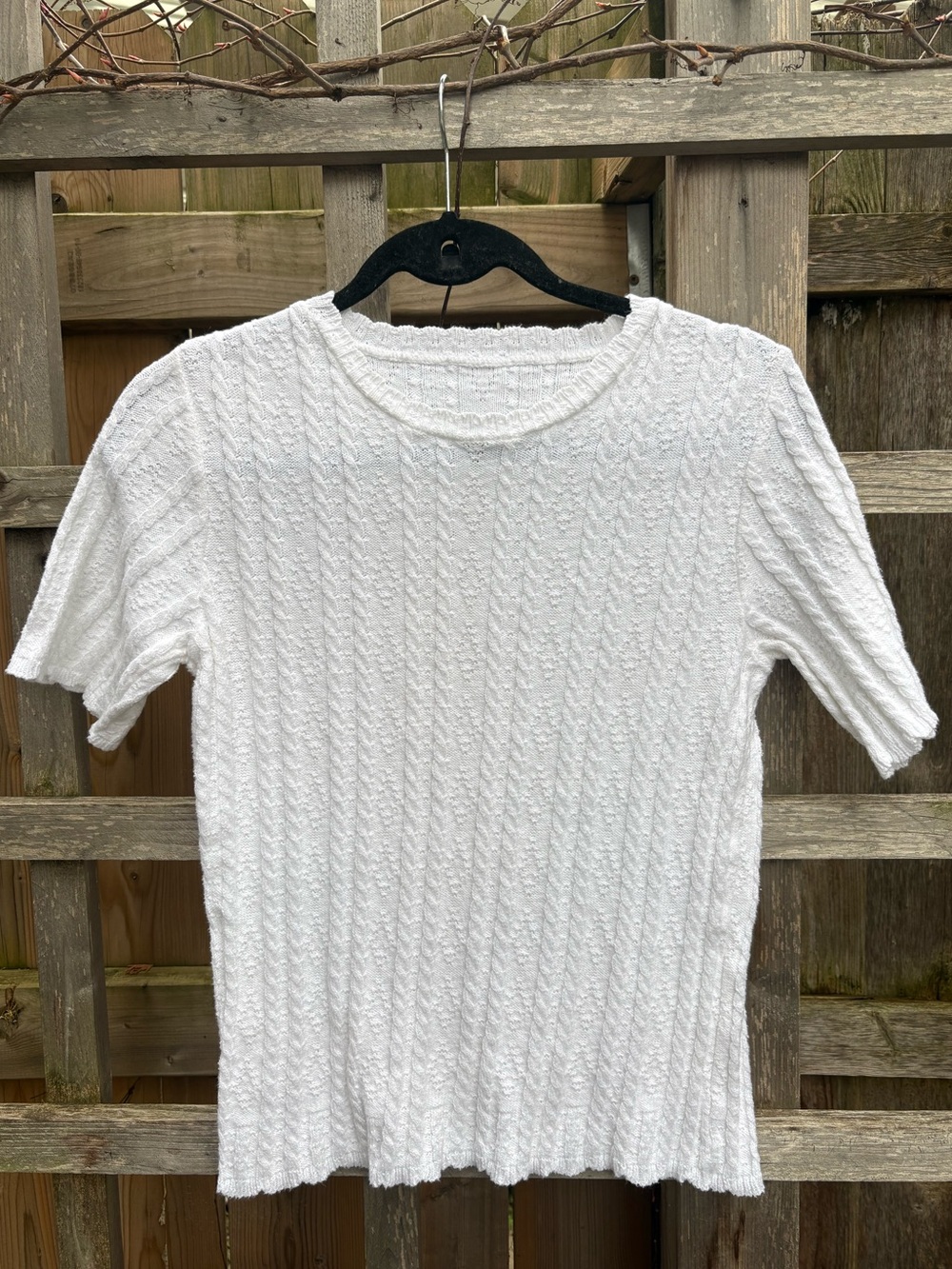 Vintage Knit Short Sleeve Top